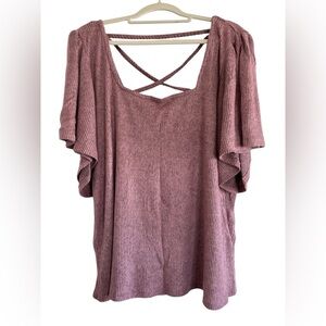 Women’s Maurices Pink Short Sleeve Top